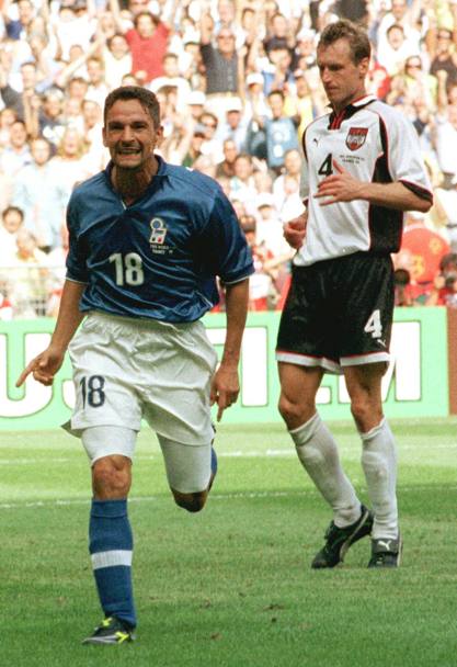 Roberto Baggio, nella Hall of Fame dalla prima edizione: ha partecipato a tre Mondiali con l&#39;Italia segnando in ciascuno di essi